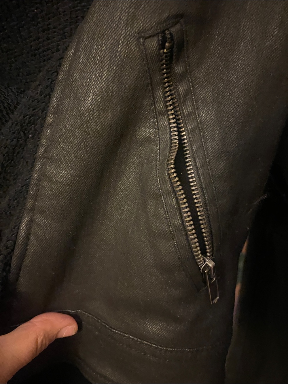 Super Cool, Free People Coated Black Denim Jacket. - Picture 6 of 7